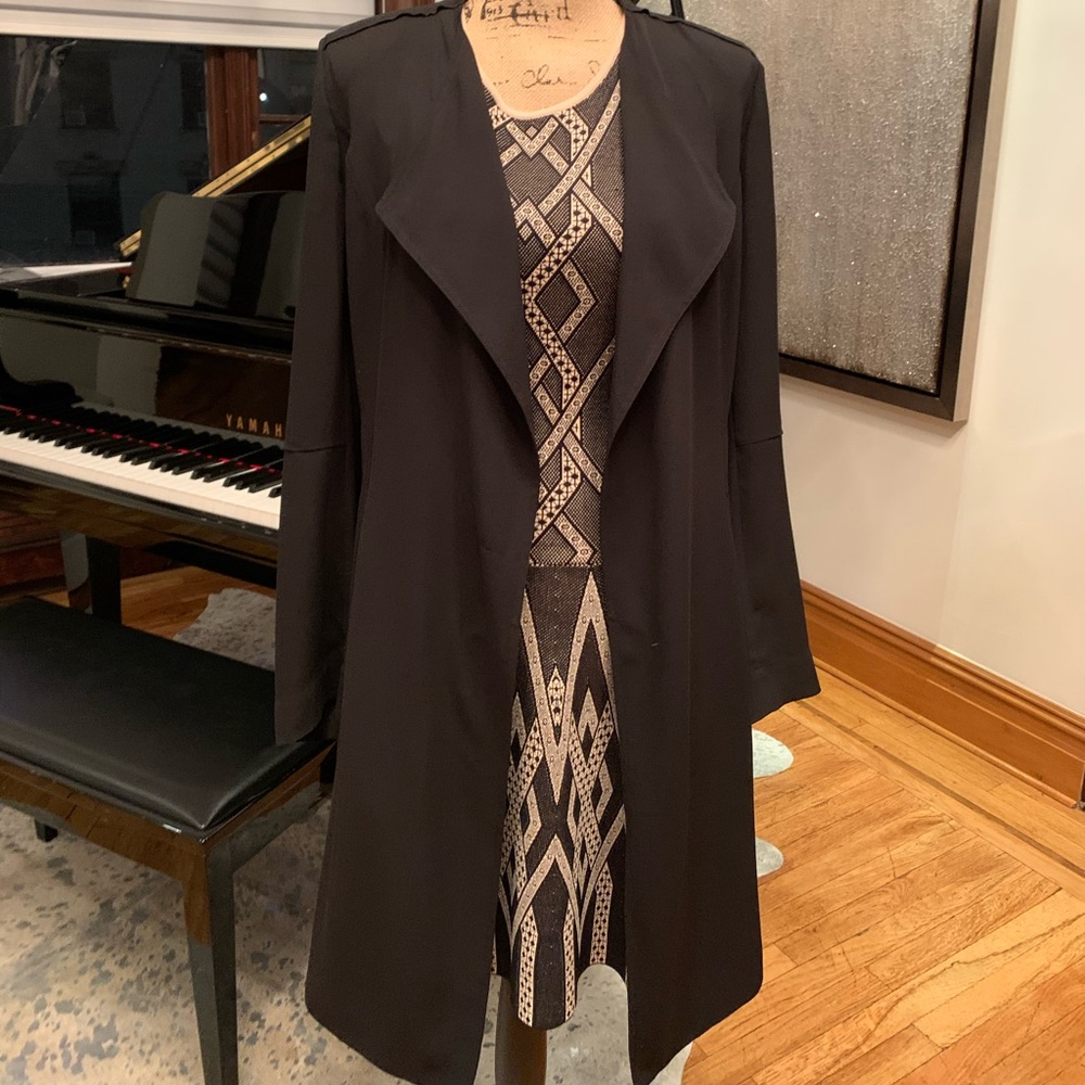 BCBGMaxAzria black/blush knit tank dress Sz Medium